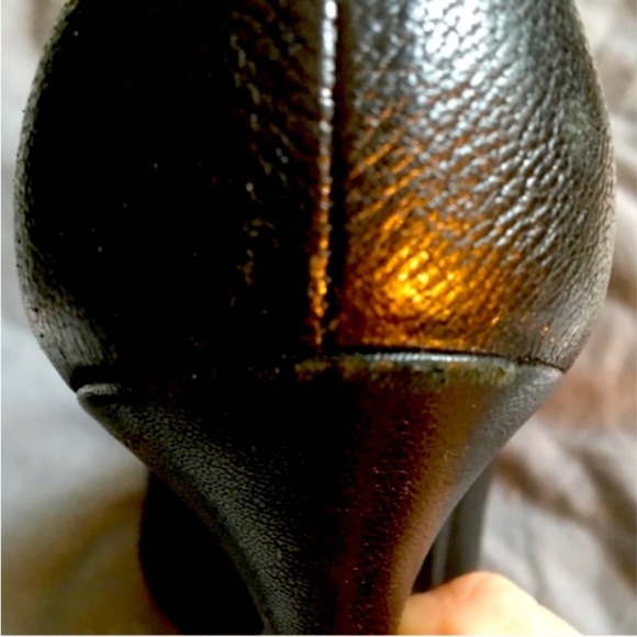 ALEXANDER MCQUEEN BLACK LEATHER GOLD DIAMOND SKULL Vintage Heels Pump Stilettos - Picture 8 of 8